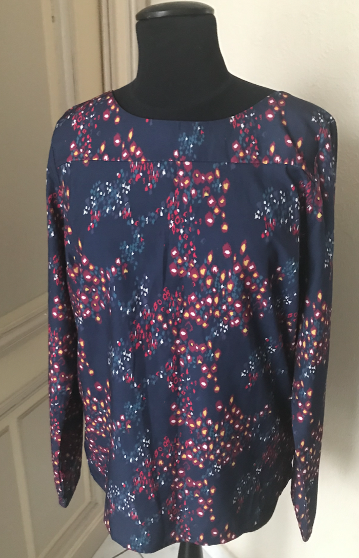 BLOUSE "LITTLE MARCEL" BLEU MARINE IMPRIMEE - TAILLE : M