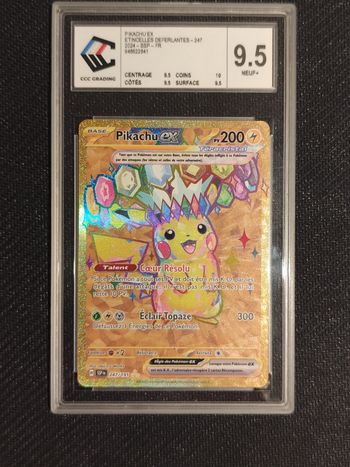 Cartes Pokémon gardée CCC 9.5 pikachu étincelle déferlante