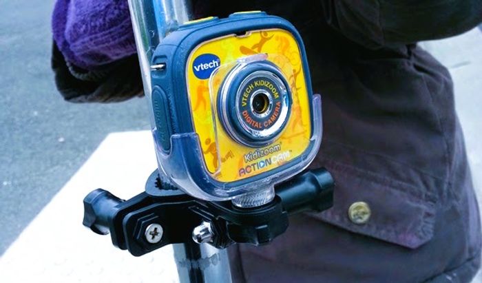 Camera Vtech kidizoom jouet enfant plein air accessoire video fixation velo + casque TBE