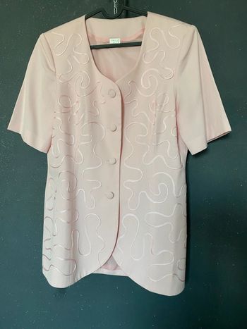 Veste longue brodée rôle pâle année 90
