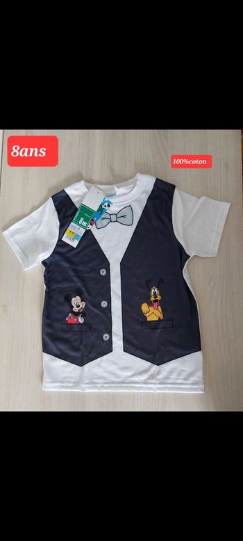 T-shirt Mickey et pluto garçon 8ans