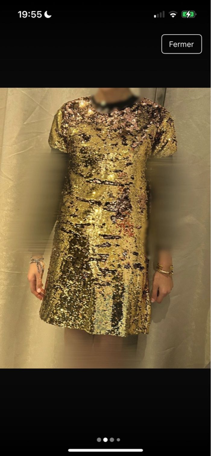 Robe à sequin doré