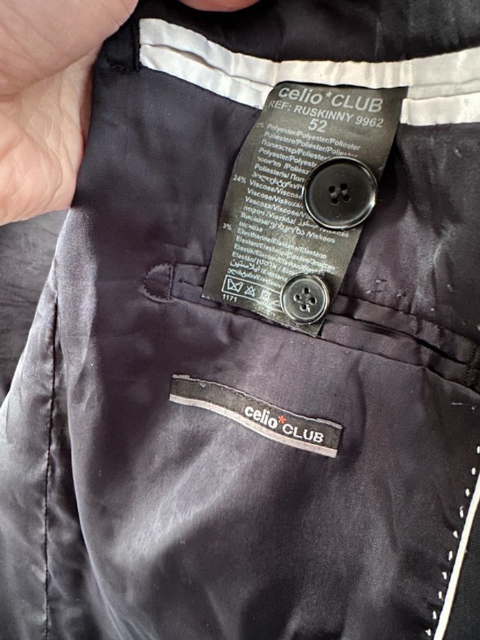Très jolie veste de costume blazer homme bleu marine celio t52 - photo numéro 5