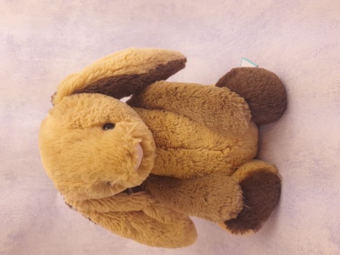Bashful Patchwork Brown Bunny Jellycat retired lapin original medium BAS3PWB Nwt - photo numéro 9