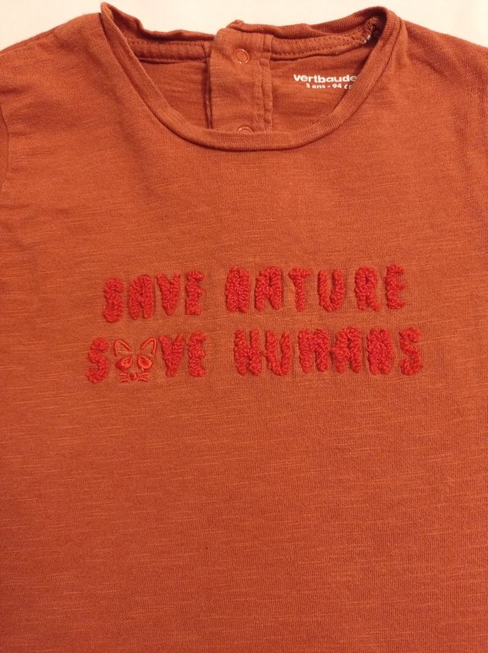 Polo manches longues marque Vertbaudet taille 3 ans 94 cm avec trois pressions dans le dos