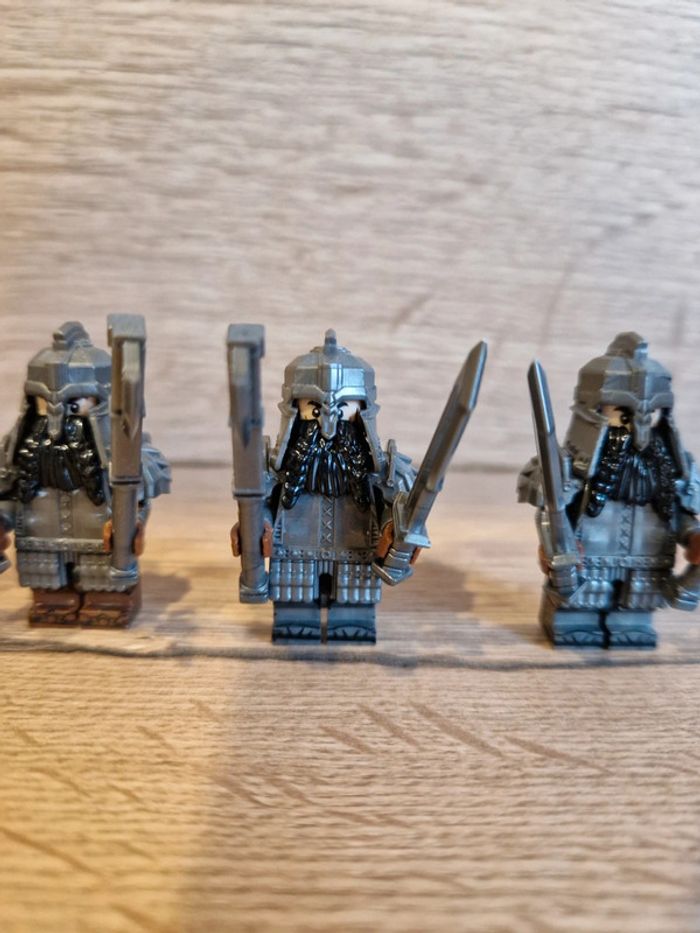 Figurines type lego 4 Guerriers Nains seigneur des anneaux - photo numéro 2