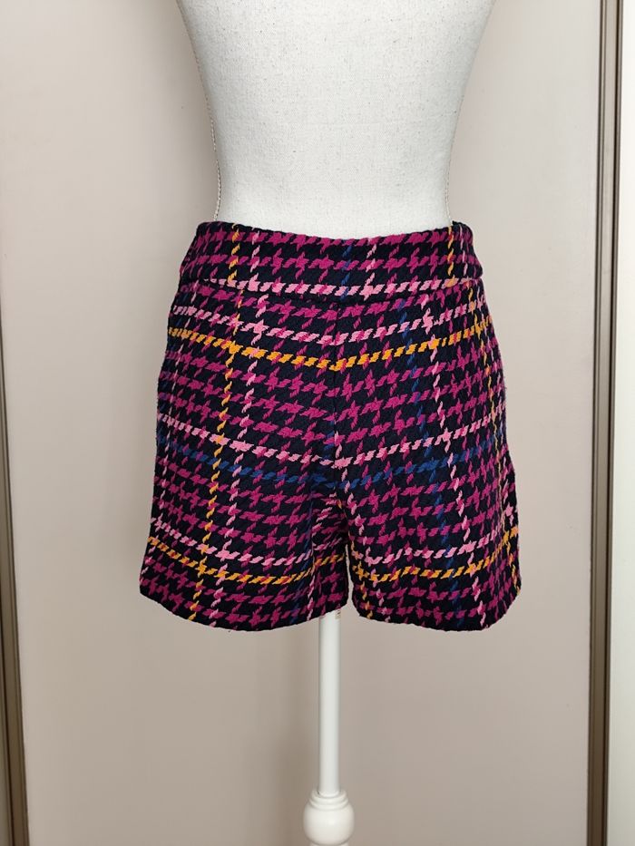 Tailleur short Morgan taille 38 tweed bleu marine a motif automne hiver - photo numéro 8