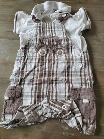 Ensemble salopette t-shirt 3 mois