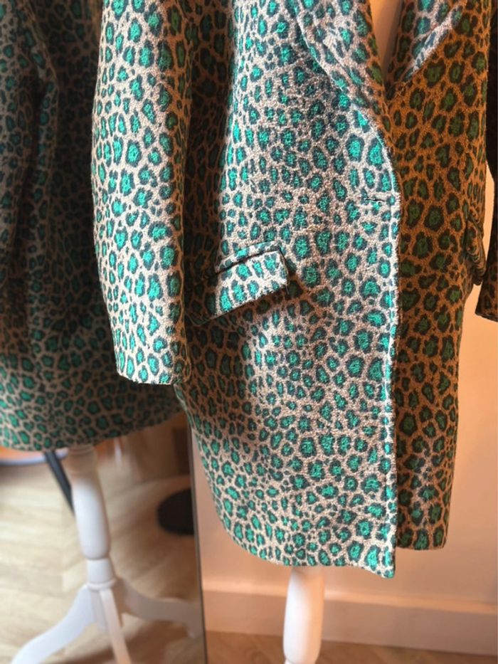Manteau imprimé léopard vert – Garçonne – Taille unique - photo numéro 7