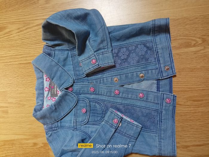 Veste en jeans souple 12 mois - photo numéro 2