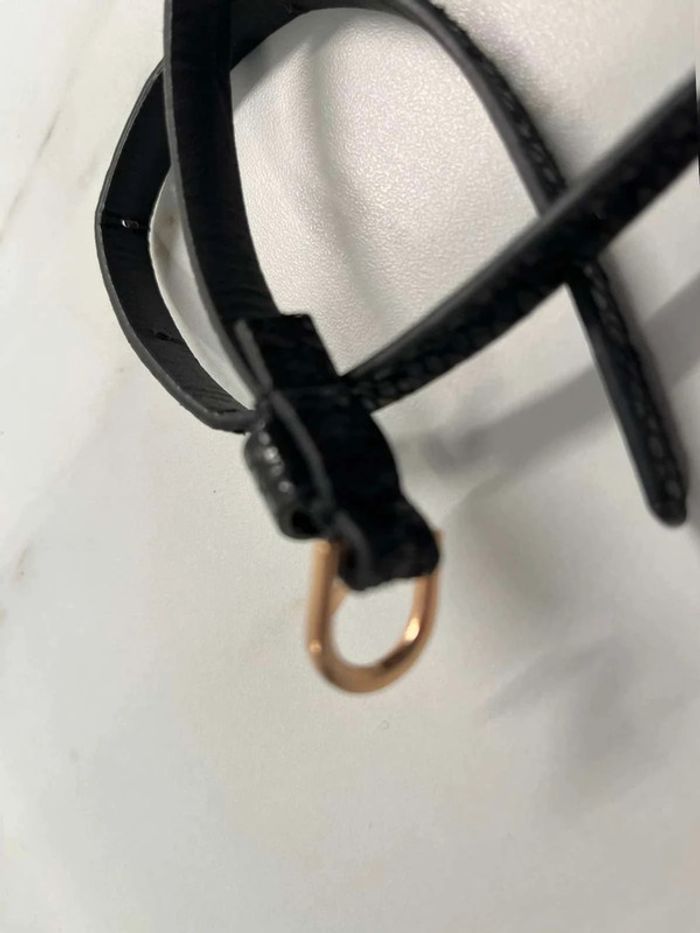 Ceinture femme croco noir - photo numéro 3