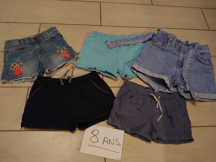 Lot de 5 shorts fille taille 8 ans