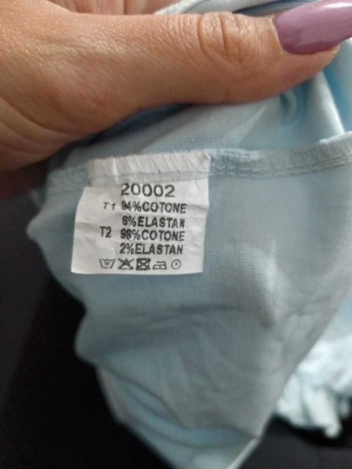 C21 t-shirt turquoise Moshino T1/T2 - photo numéro 4