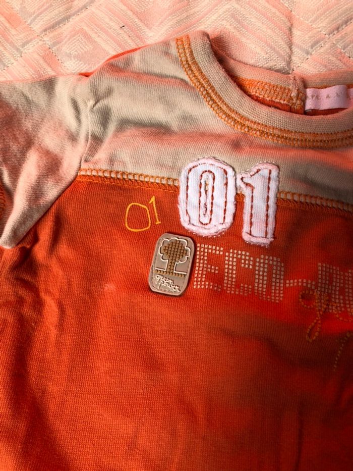 Lot de 2 t shirt beige et orange TAO - photo numéro 3