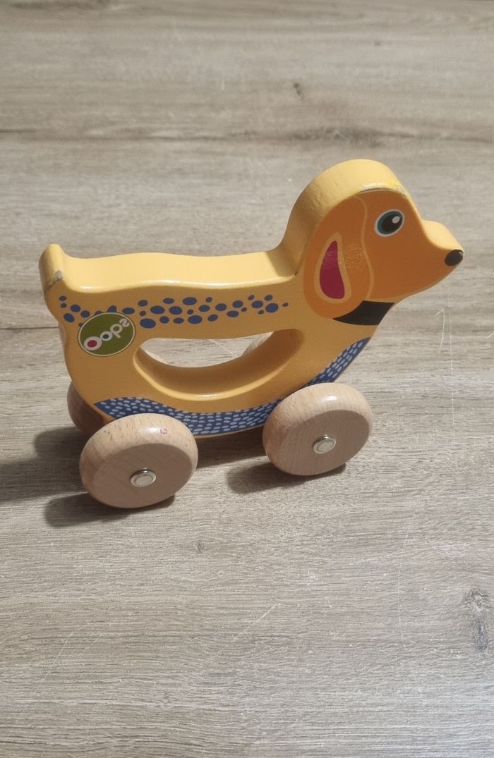 Chien en bois à rouler Oops - photo numéro 3