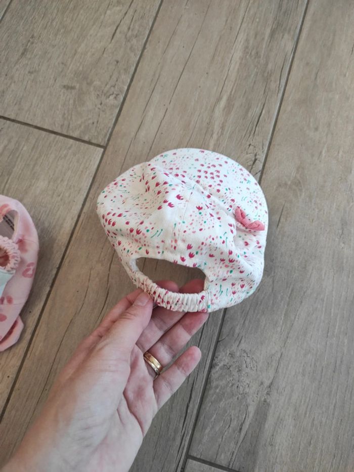 Lot de 2 casquettes fille 6/12 mois - photo numéro 3