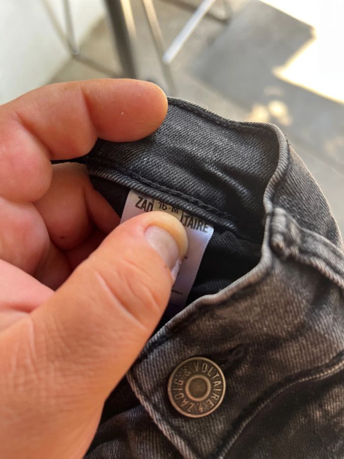 Pantalon jeans noir - photo numéro 7