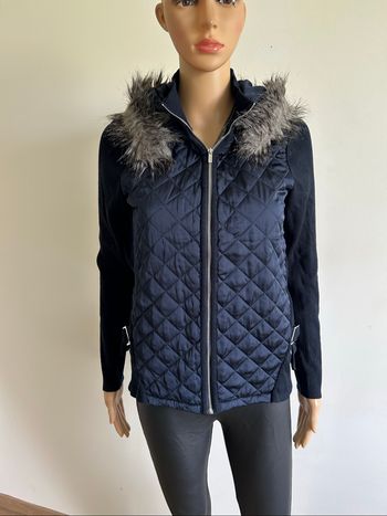 Veste bleue marine bi matière Morgan taille S jamais portée