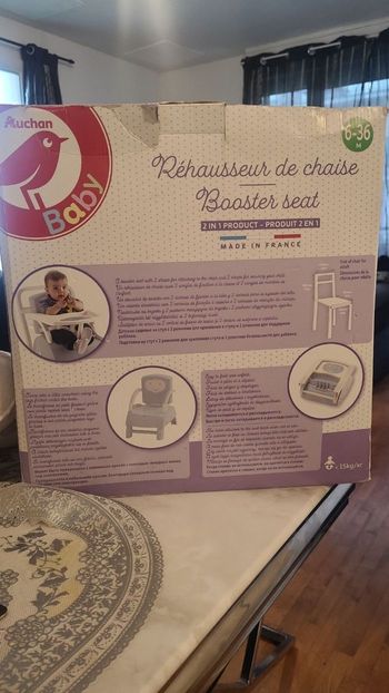 THERMOBABY REHAUSSEUR de Chaise 2 en 1 Gris Charme  