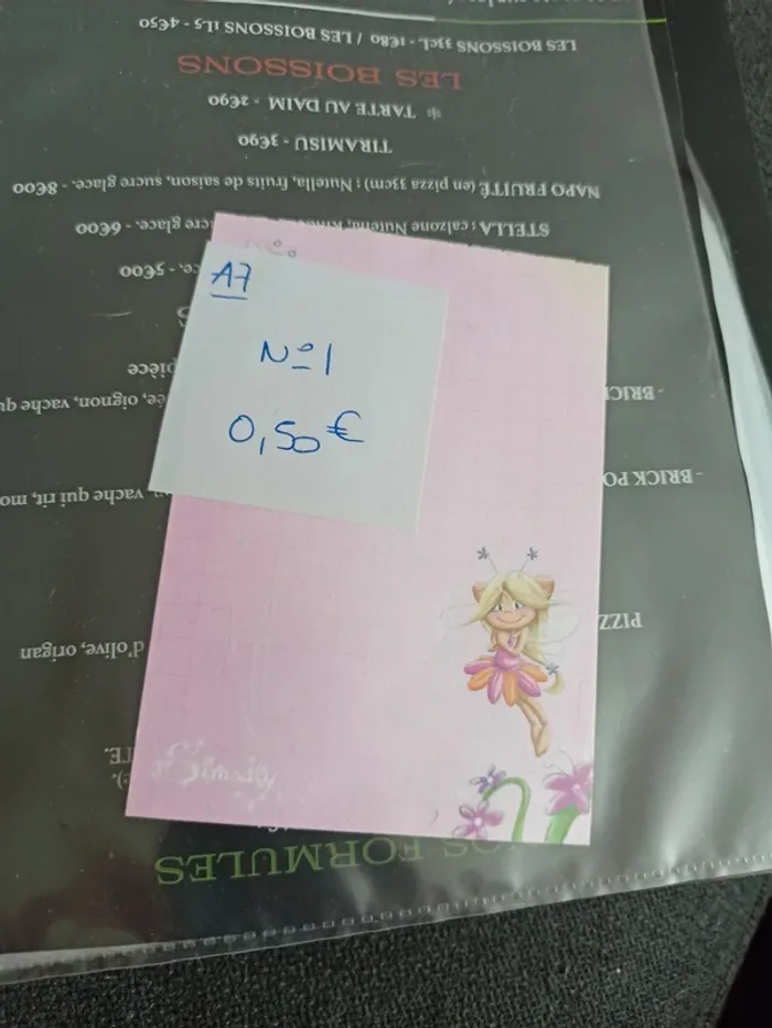 Feuille Diddl A7 1 0,50€