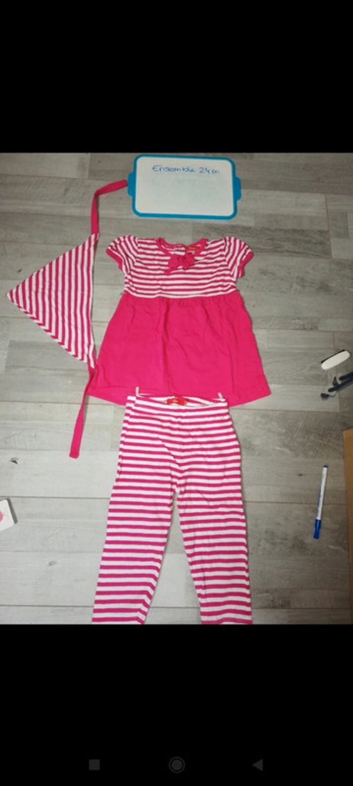 Ensemble 24 mois robe + legging + bandeau