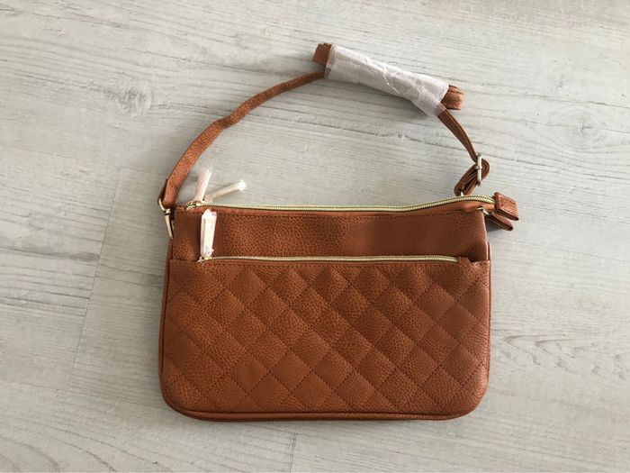 AN- Sac à main à bandoulière marron/moutarde NEUF