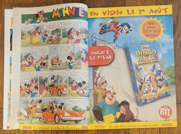 Ancien journal de mickey N°2511 poster panoramique constellations 2000 vintage - photo numéro 4