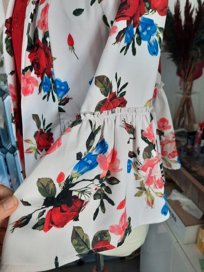Blazer femme fleurie Amisu 36 neuf sans étiquette 🏷 #lora11femme36 - photo numéro 2