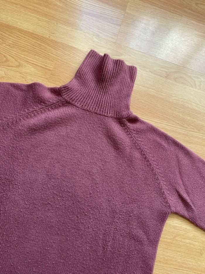 Très joli pull a col roulé couleur violet taille m - photo numéro 3