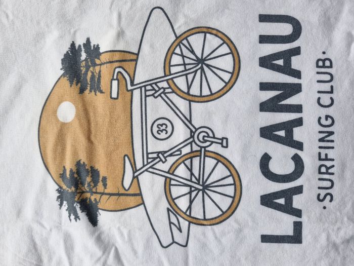 T-shirt manches courtes 3/4 ans Stanley - Stella Blanc vélo surf coucher de soleil - photo numéro 3