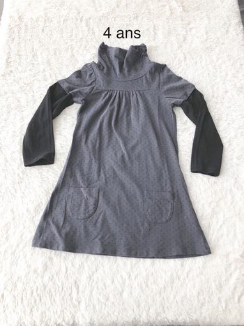 Robe gris et noir effet superposé 4a