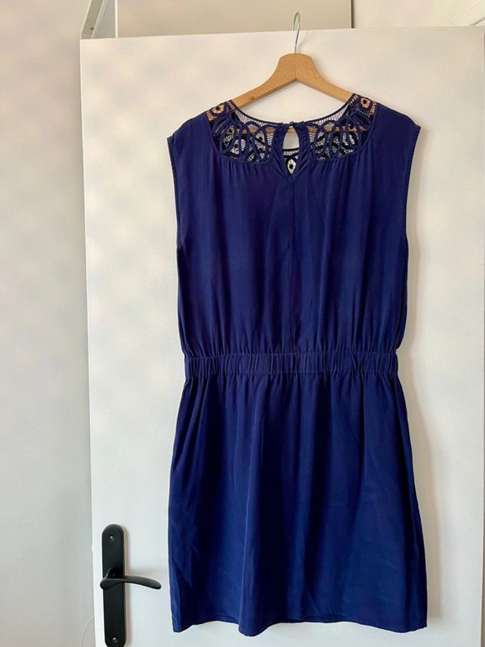 Robe bleue soie Ekyog 40 - photo numéro 5