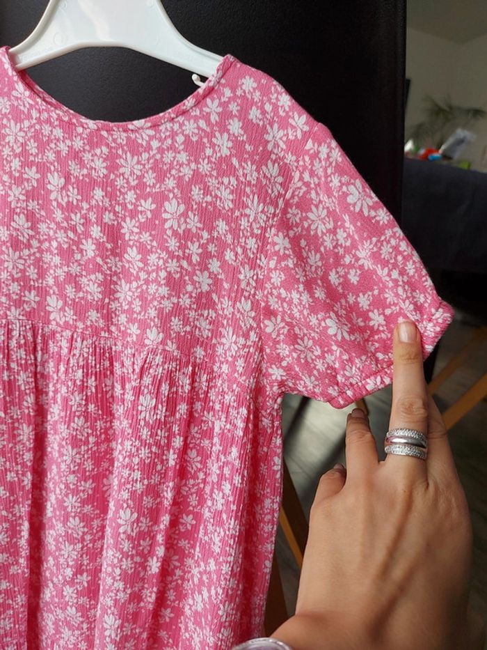Robe rose fleurie, La Halle, taille 5 ans. - photo numéro 6