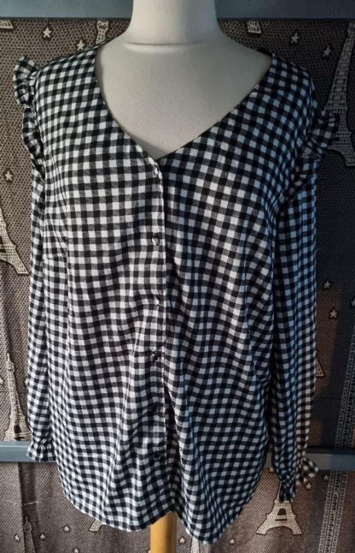 Chemise à carreaux manches longues 48 - photo numéro 1