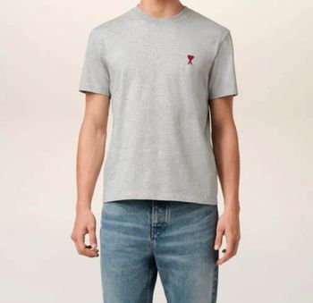 T-shirt gris imprimé tendance