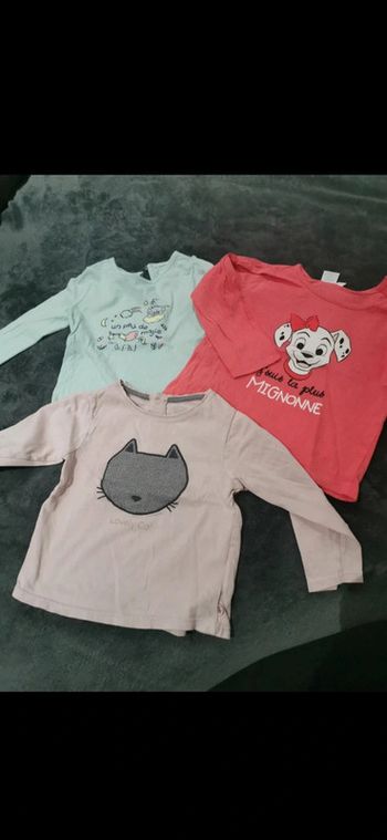 Lot de t shirt manche longue 18 mois