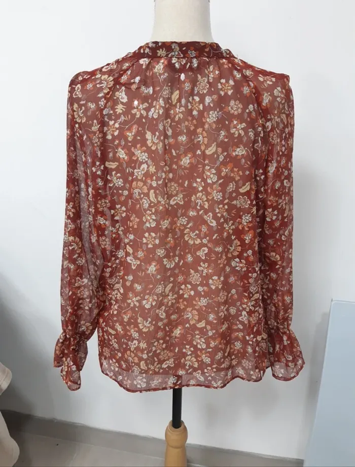 Blouse à motif Zara T36 - photo numéro 5