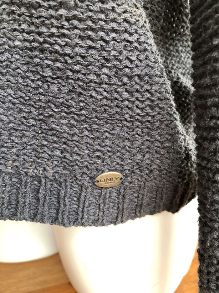 Pull Only en maille bleu marine - photo numéro 3