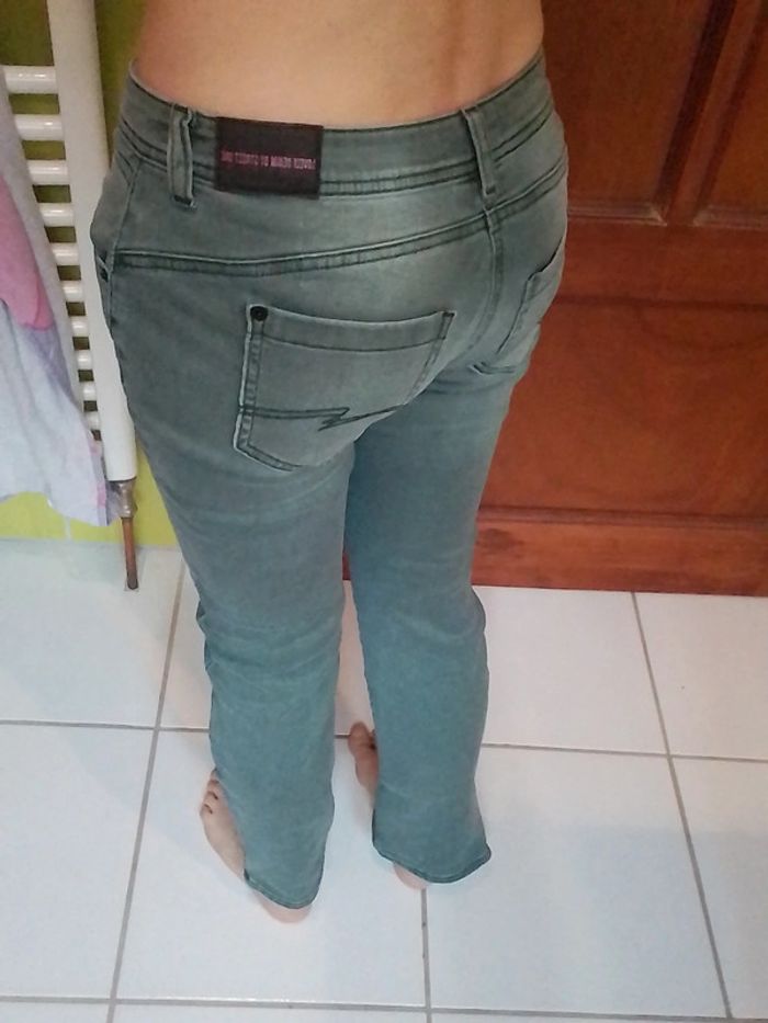 Jeans femme gris/vert Street One - photo numéro 8