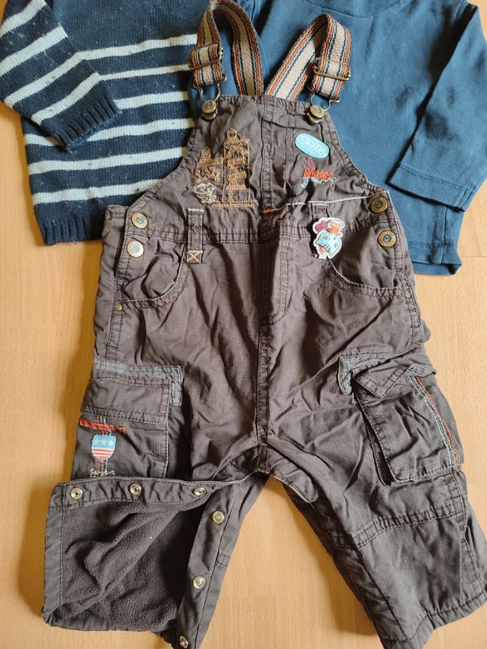 Lot salopette Sergent Major + pull Bout'chou + t-shirt manches longues et col roulé Kitchoun - photo numéro 3
