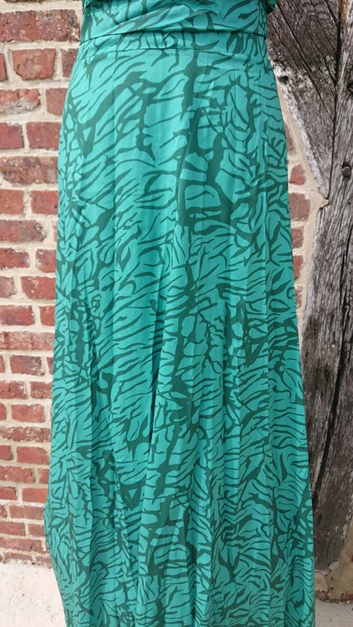 Robe longue verte Taille L - photo numéro 3