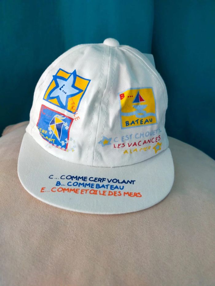 Casquette enfant blanche – C comme cerf-volant – 48 cm - photo numéro 5