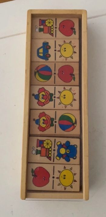Boîte dominos en bois