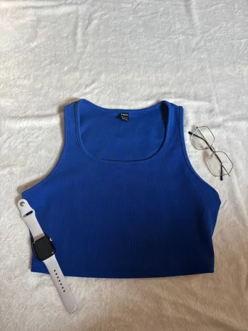 débardeur bleu électrique taille S/M ~ shein
