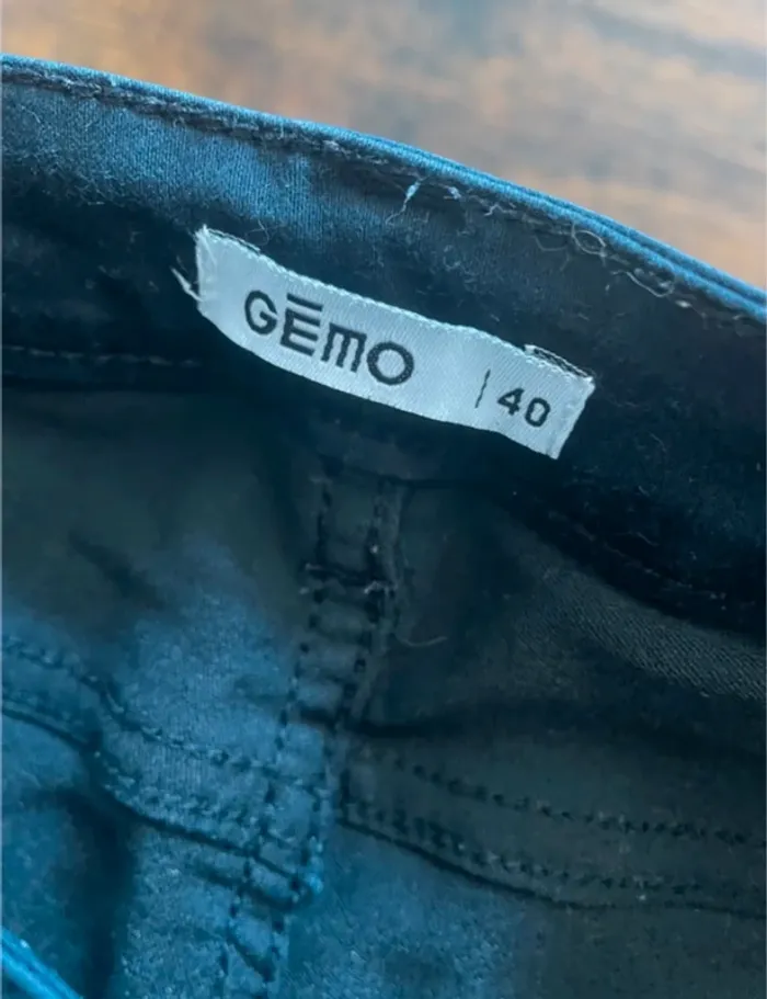 Jean pantalon slim noir gemo basic - photo numéro 3