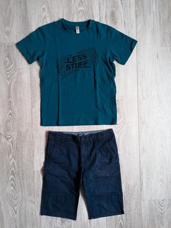 Ensemble tee shirt Tape à l'œil XXS 
Bermuda Okaïdi 12 ans
Très bon état