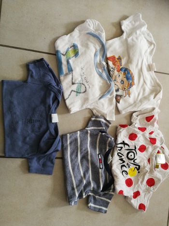 Lot 2 de bodies manches courtes