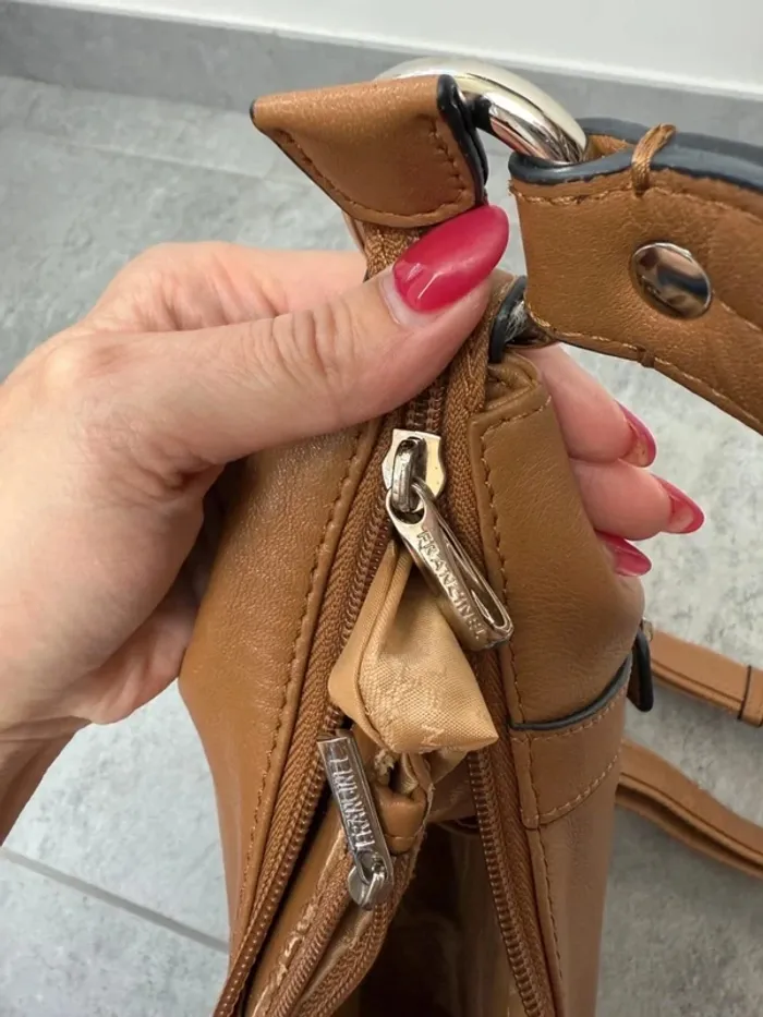Sac à main Francinel en cuir brun très bon état - photo numéro 5
