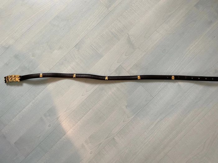 Ceinture noire avec nounours dorés 80cm