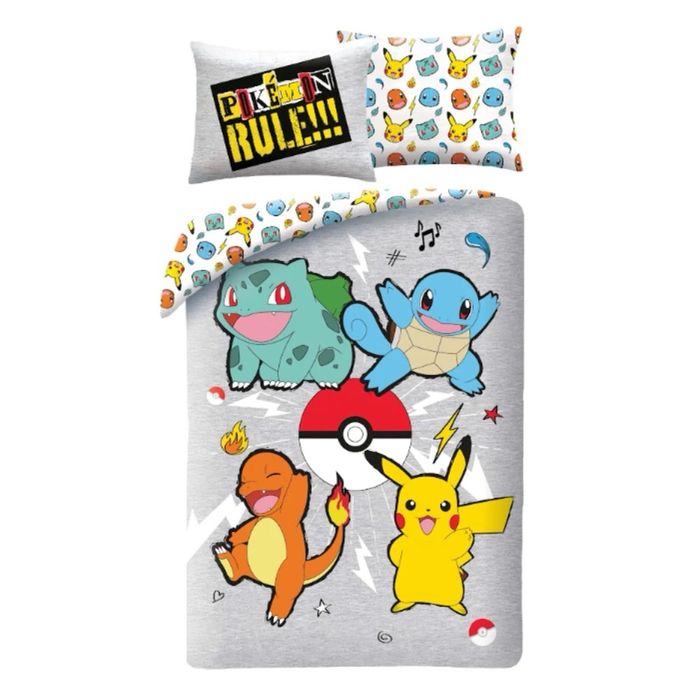 Housse de couette + Taie Pikachu - Pokémon - NEUF